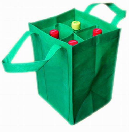 PP non-woven wijn tas voor 4 flessen image