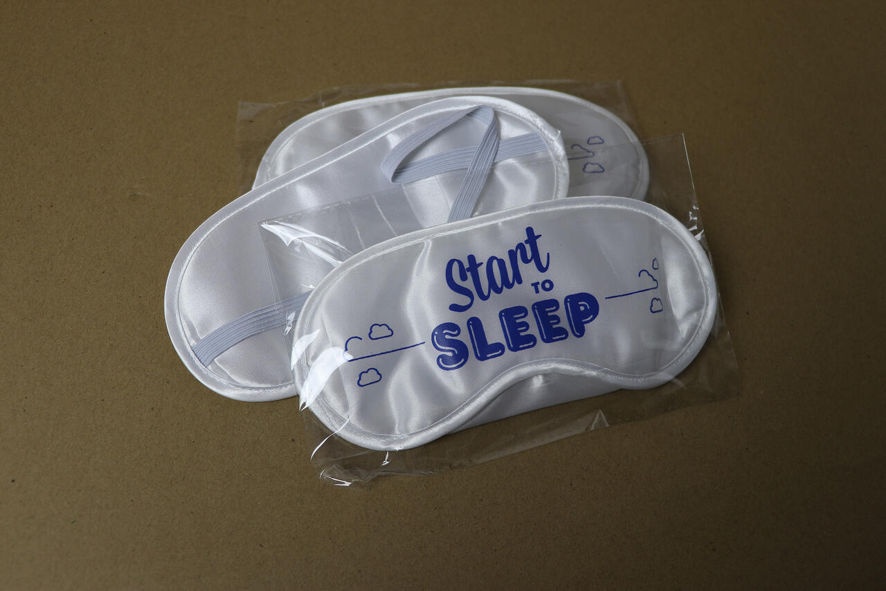 Slaapmaskers polyester bedrukt met uw eigen logo image