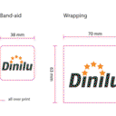 PE self-adhesive plasters 38x38mm with custom printing image