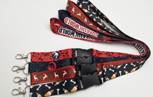 Afneembare full colour sleutelkoorden met een afbeelding van 2 cm breed