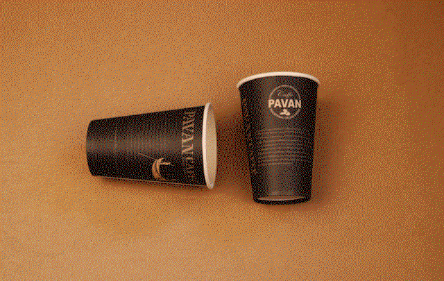 Papieren beker van 330ml met uw eigen bedrukking image