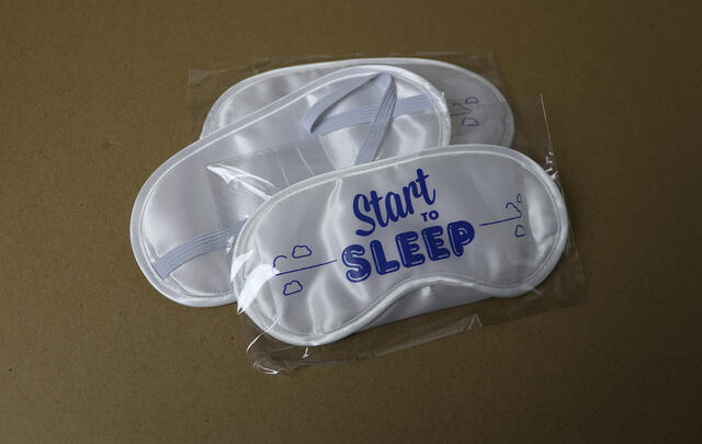 Slaapmaskers polyester bedrukt met uw eigen logo image