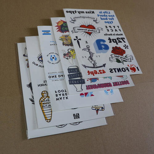Fake tattoo A5 size (210x148mm) with custom print Temporary transfer tattoo 210x148mm image