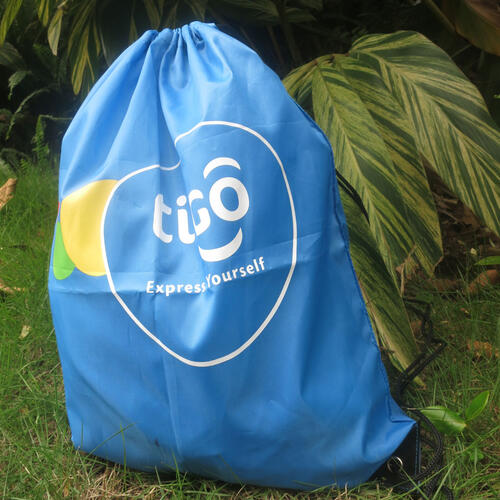 Bedrukte polyester rugzak met trekkoord 47x38cm  image